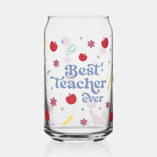 Beste leraar ooit blikvorm glas (Links)