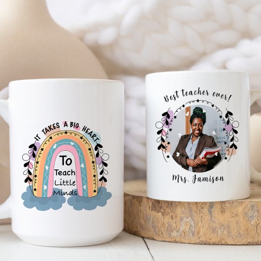 Beste leraar ooit Boho Rainbow Foto Koffiemok