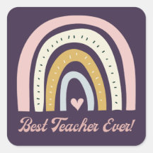 beste leraar ooit , boho regenboogboot  paars