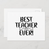 Beste leraar ooit briefkaart (Voorkant / Achterkant)