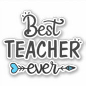 beste leraar ooit cadeau voor leraar sticker (Voorkant)
