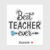 beste leraar ooit cadeau voor leraar sticker (Vel)