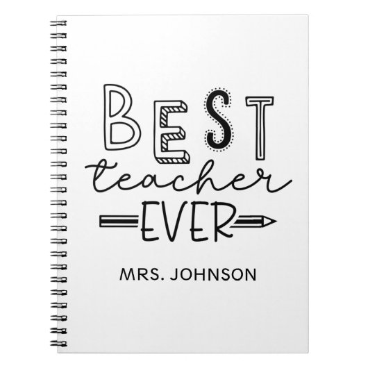 Beste leraar ooit - Cute Teacher Appreciation Notitieboek (Voorkant)
