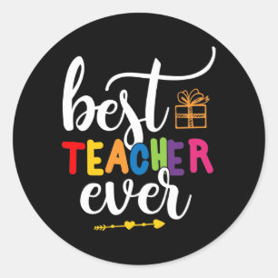 Beste leraar ooit de waardering van de leraar ronde sticker