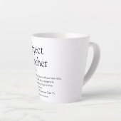 Beste Leraar Ooit Definitie Typografisch Latte Mok (Rechterhoek)