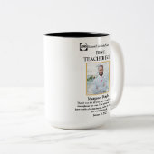 Beste leraar ooit Foto & Dank je bericht Tweekleurige Koffiemok (Voorkant rechts)