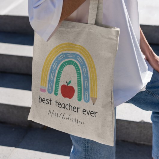 Beste Leraar Ooit Gepersonaliseerd Geschenk voor L Tote Bag