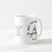 BESTE LERAAR OOIT gepersonaliseerd Koffiemok (Voorkant rechts)