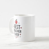 Beste Leraar Ooit Gepersonaliseerd Koffiemok (Voorkant links)