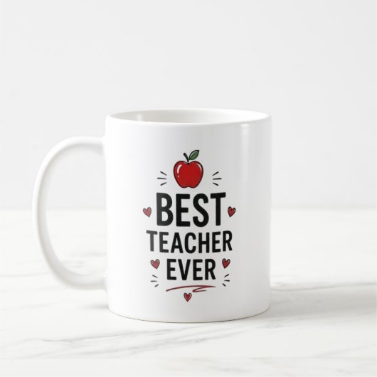 Beste Leraar Ooit Gepersonaliseerd Koffiemok (Links)