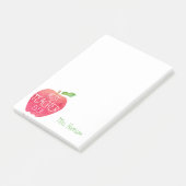 Beste leraar ooit Gepersonaliseerd rode Apple-Wate Post-it® Notes (Schuin)
