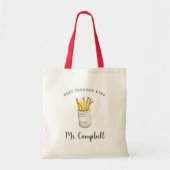 Beste leraar ooit | Gepersonaliseerd Tote Bag (Voorkant)
