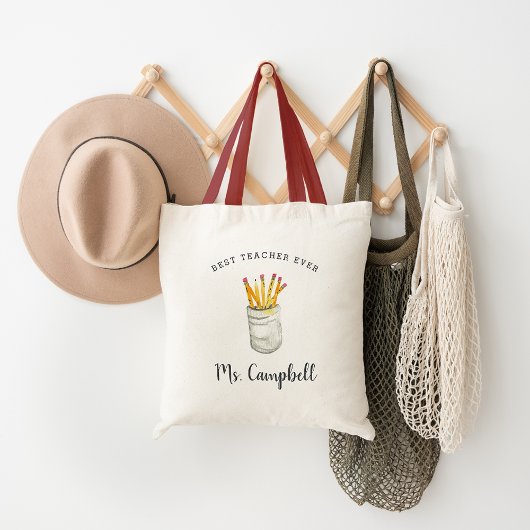Beste leraar ooit | Gepersonaliseerd Tote Bag
