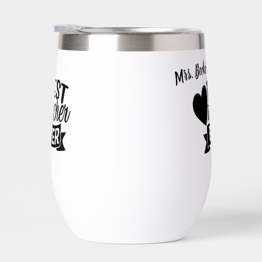 Beste leraar ooit gepersonaliseerd zwart (Rechts)