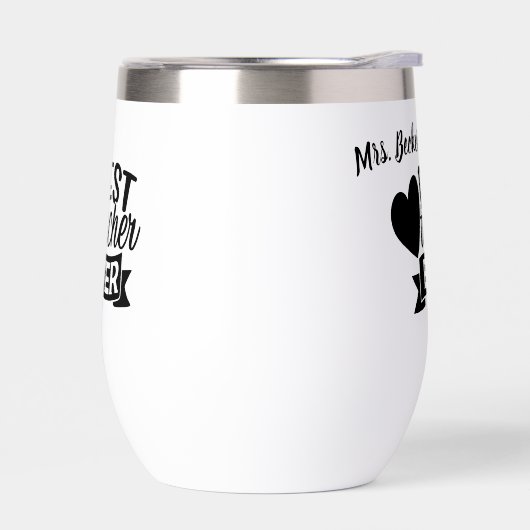 Beste leraar ooit gepersonaliseerd zwart (Links)