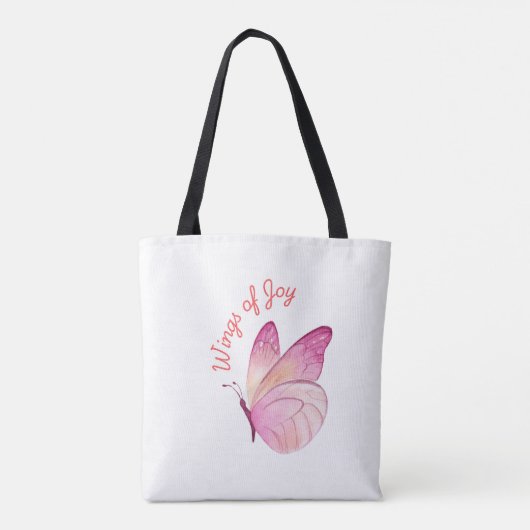 Beste leraar ooit gepersonaliseerde vlinder roze tote bag (Achterkant)