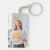 Beste leraar ooit gepersonaliseerde Waterverf Peac Sleutelhanger (achterkant)