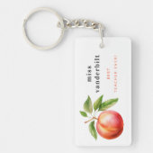 Beste leraar ooit gepersonaliseerde Waterverf Peac Sleutelhanger (Voorkant)