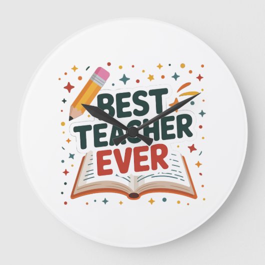 Beste leraar ooit grote klok (Voorkant)