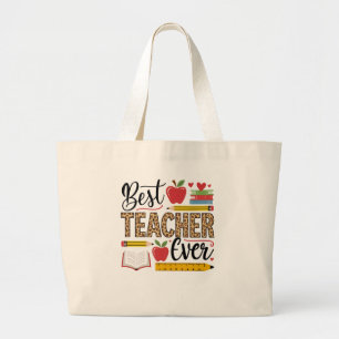 Beste leraar ooit grote tote bag