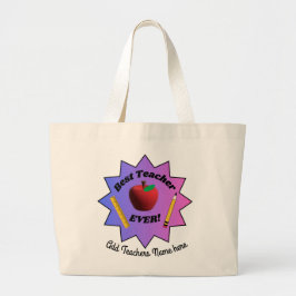 Beste leraar ooit! grote tote bag