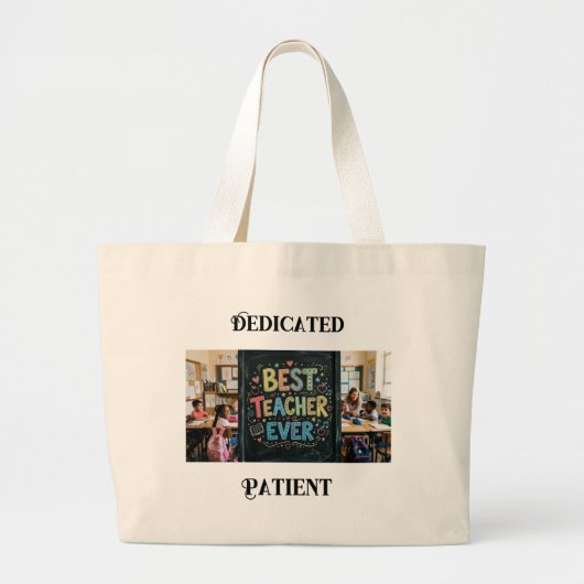 Beste Leraar Ooit Grote Tote Bag (Voorkant)