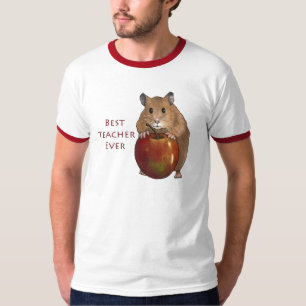 Beste leraar ooit: Hamster met Apple: Kunst T-shirt