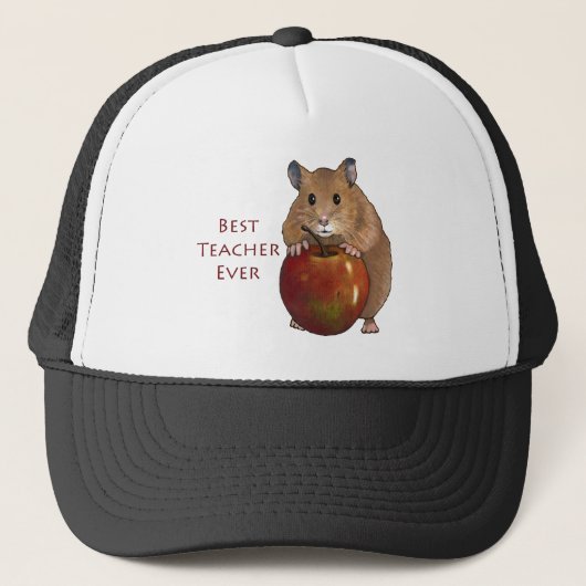 Beste leraar ooit: Hamster met Apple: Kunst Trucker Pet (Voorkant)