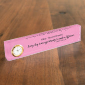 Beste leraar ooit Hartelijk dank Typografie Person Naambordje (Zijkant)