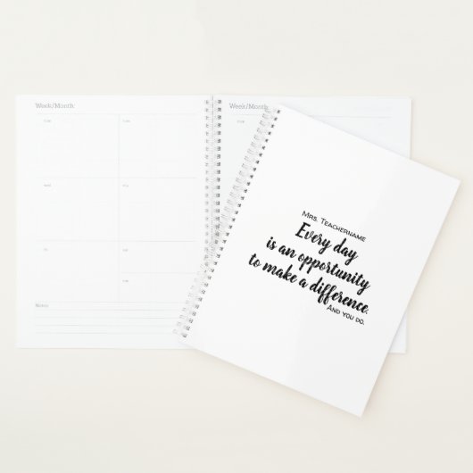 Beste leraar ooit Hartelijk dank Typografie Person Planner (Display)