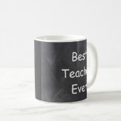 Beste leraar ooit in Chalkboard Design Gift Idee Koffiemok (Voorkant rechts)