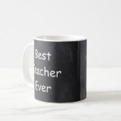 Beste leraar ooit in Chalkboard Design Gift Idee Koffiemok (Voorkant links)