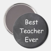 Beste leraar ooit in Chalkboard Design Gift Idee Magneet (Voorkant / Achterkant)