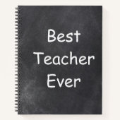 Beste leraar ooit in Chalkboard Design Gift Idee Notitieboek (Voorkant)