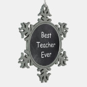 Beste leraar ooit in Chalkboard Design Gift Idee Tin Sneeuwvlok Ornament (Links)