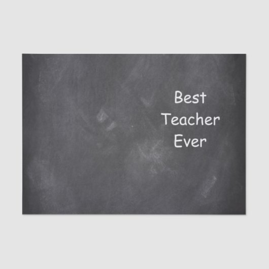 Beste leraar ooit in Chalkboard Design Gift Idee Tissuepapier (Voorkant)