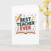 Beste leraar ooit kaart (Gele Bloem)