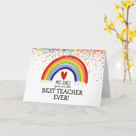 Beste leraar ooit kaart (Gele Bloem)