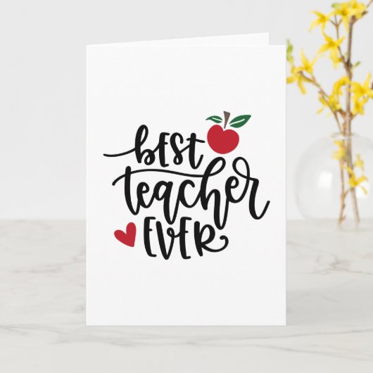 Beste leraar ooit kaart (Gele Bloem)