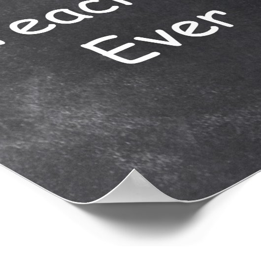 Beste leraar ooit kerkborddecoratie poster (Hoek)