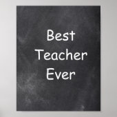 Beste leraar ooit kerkborddecoratie poster (Voorkant)