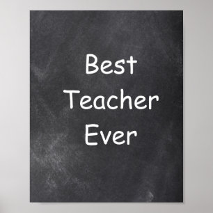 Beste leraar ooit kerkborddecoratie poster