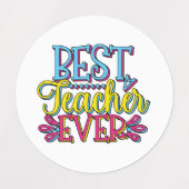 Beste leraar ooit labels (Design 1)