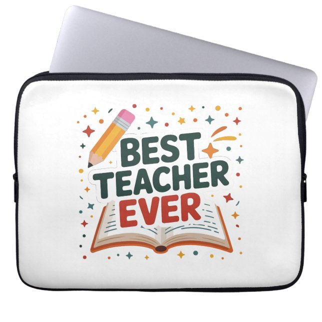Beste leraar ooit laptop sleeve (Voorkant)
