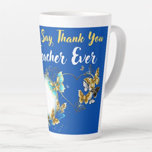 Beste leraar ooit latte mok (Rechterhoek)