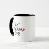 'Beste Leraar Ooit' Leraar Bedank Geschenk Mok (Voorkant links)