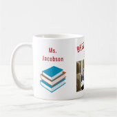 Beste leraar ooit leraar waardering naam foto koffiemok (Links)