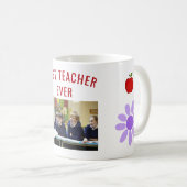 Beste leraar ooit leraar waardering naam foto koffiemok (Voorkant rechts)