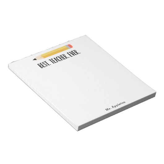 Beste leraar ooit leraar waardering school notitieblok (Schuin)