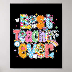 Beste Leraar Ooit Leraar Waardering Terug Naar Sch Poster